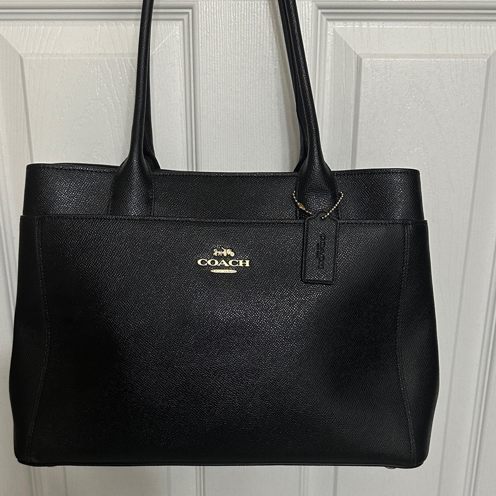 Coach Casey Black Leather Shoulder Bag/Tote F31474